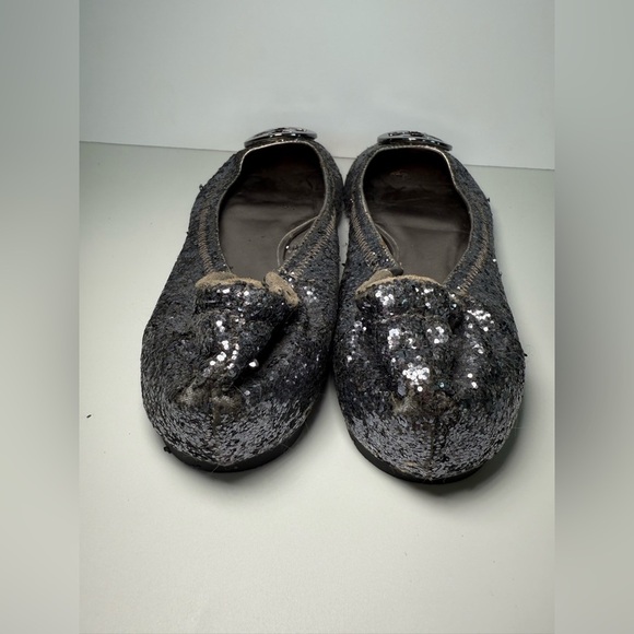 Tory Burch Reva sequin ballet flats Size 7.5  Logo Medallion - Picture 13 of 16